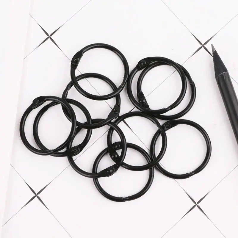 Metal ring binder Metal binder ring Book binding supplies 10pcs Metal Loose Leaf Binder Ring Book Hoops DIY Albums School Office Supplies Craft Binding Book Hoops