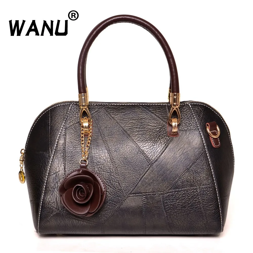 

WANU Fashion Genuine Leather Women Shoulder bags Vintage Women Pillow Handbags High Quality Luxury Brand Ladies Totes bag