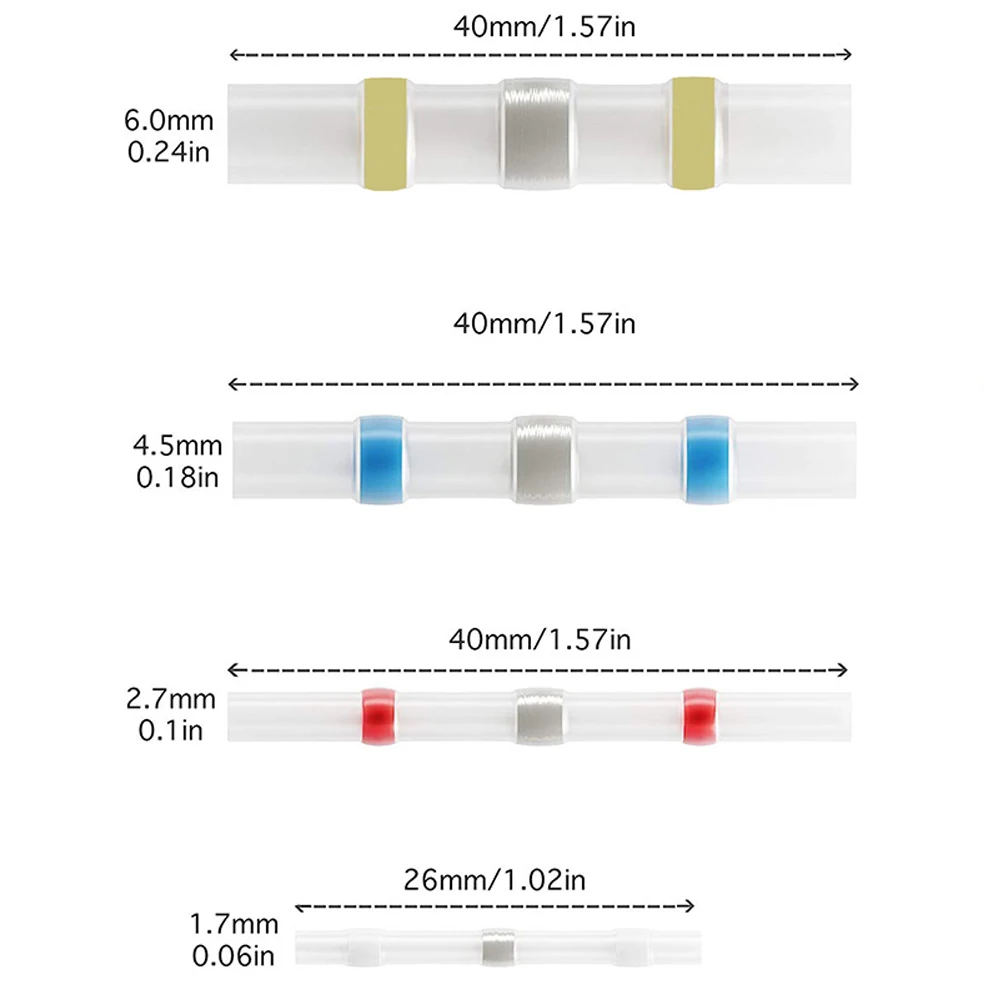 10 шт. сварные крепежная проволока разъем Термоусадочная приклад разъем водостойкий морской автомобиль электрические Концевая изоляция