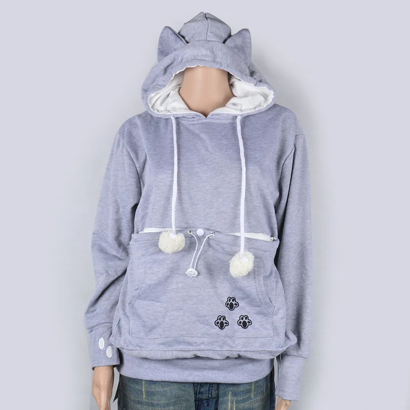 Cat Lovers Hoodies Sweatshits Cuddle Pouch Nyangaroo Dog Pet Hoodies