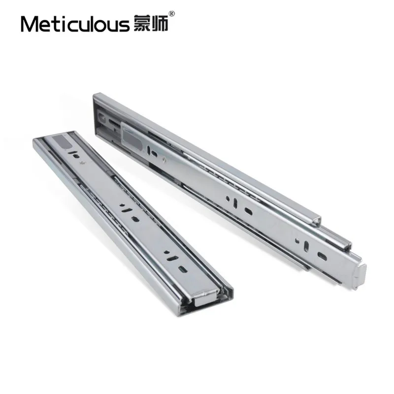 

Meticulous Hydraulic Damping Buffer Drawer Slide Blue Zinc Plating Drawer Track Furniture Guide Rail Full Extension Side Mount