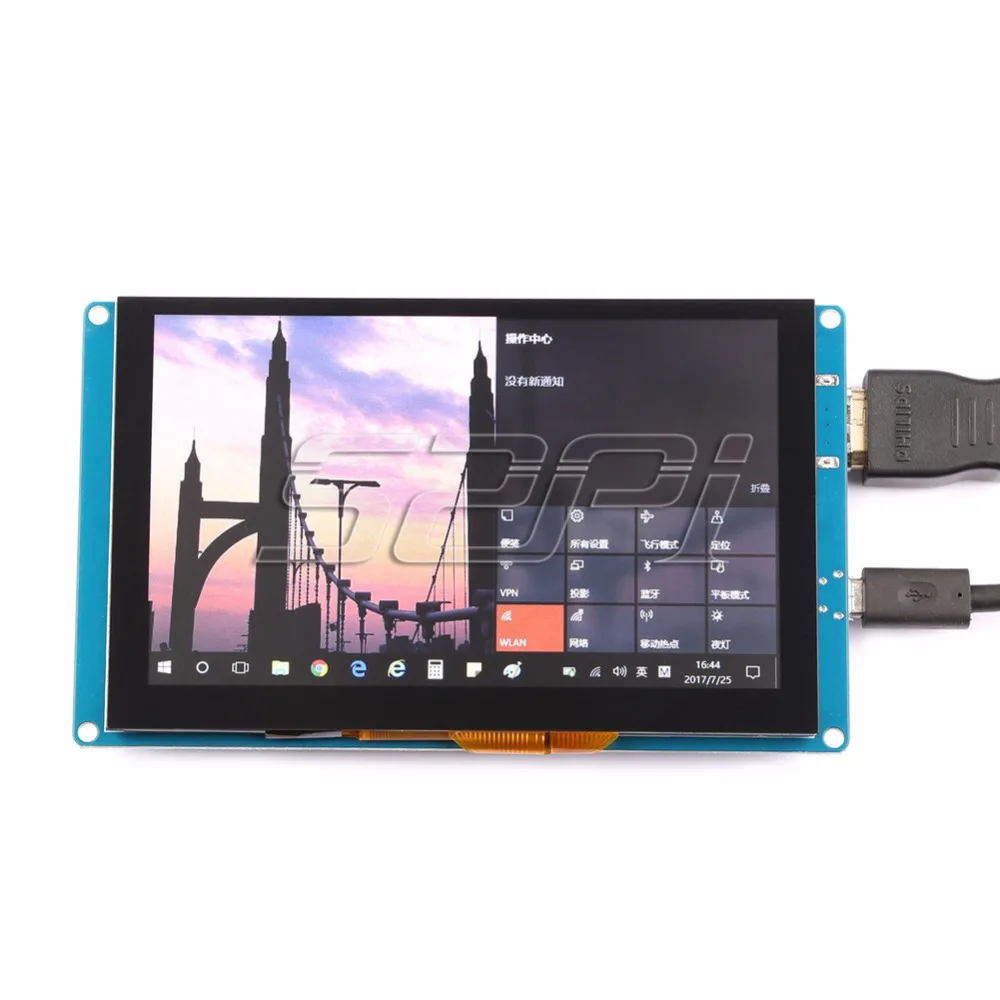  52Pi Ship from CN/US Free Driver 5 inch 800*480 Display Capacitive Touch Screen Monitor for Raspber