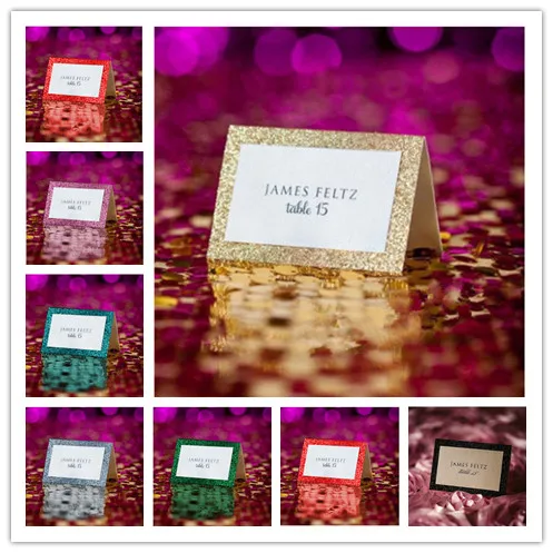 glitter style wedding collection table tent place cards for wedding
