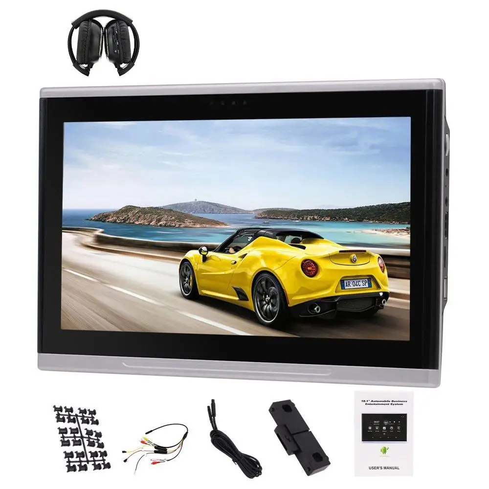 Car Rear seat Headrest Monitor 10.1 inch Android 6.0 Rear Headrest Player PC Tablet Monitor+IR