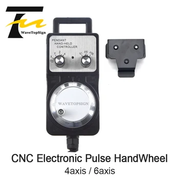 

WaveTopSign HandWheel Pulse Generator CNC Electronic HandWheel 4axis 6axis MPG 60mm DC5V 6pin 100PPR use for CNC Router Machine