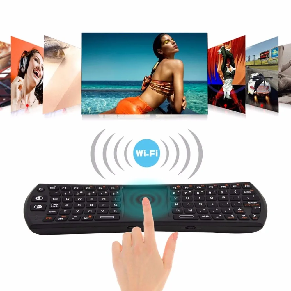 

Rii i24T Mini 2.4G Wireless Mini Keyboard With Touch Pad English Remote Control For Android Smart TV Box Plug And Play