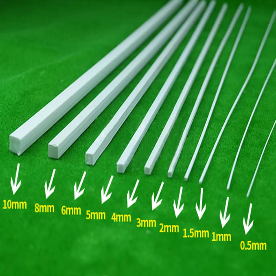 0,5*0,5 мм ABS квадратный стержень DIY ручной Строительство песок стол модель трансформации твердых стержней