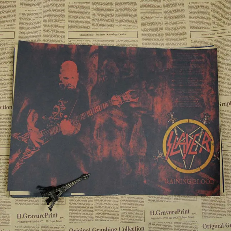 Уютный момент группа Slayer Винтаж Плакат американская скорость металл рок музыка ретро кафе настенная декоративная живопись QT380 - Цвет: Фиолетовый