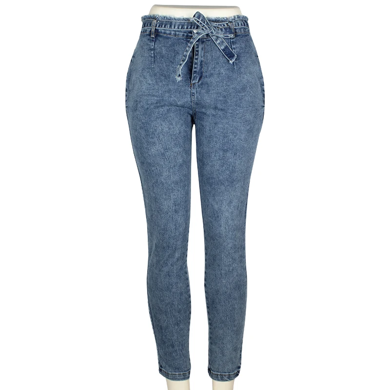 Новинка года для женщин Высокая талия джинсы для street джинсовый бандаж джинсы xl дамы карандаш брюки девочек узкие джинсы