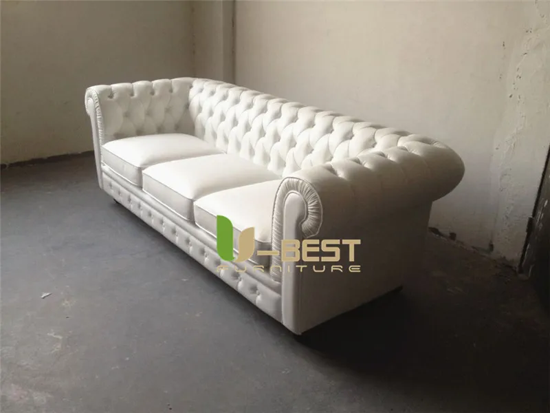 U-BEST Европейский стиль комплект диванов Честерфилд, дизайн диван мебель для гостиной коричневый из натуральной кожи диван