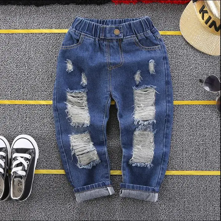 Children Broken Hole Pants Trousers Baby boys Jeans Brand Fashion ...