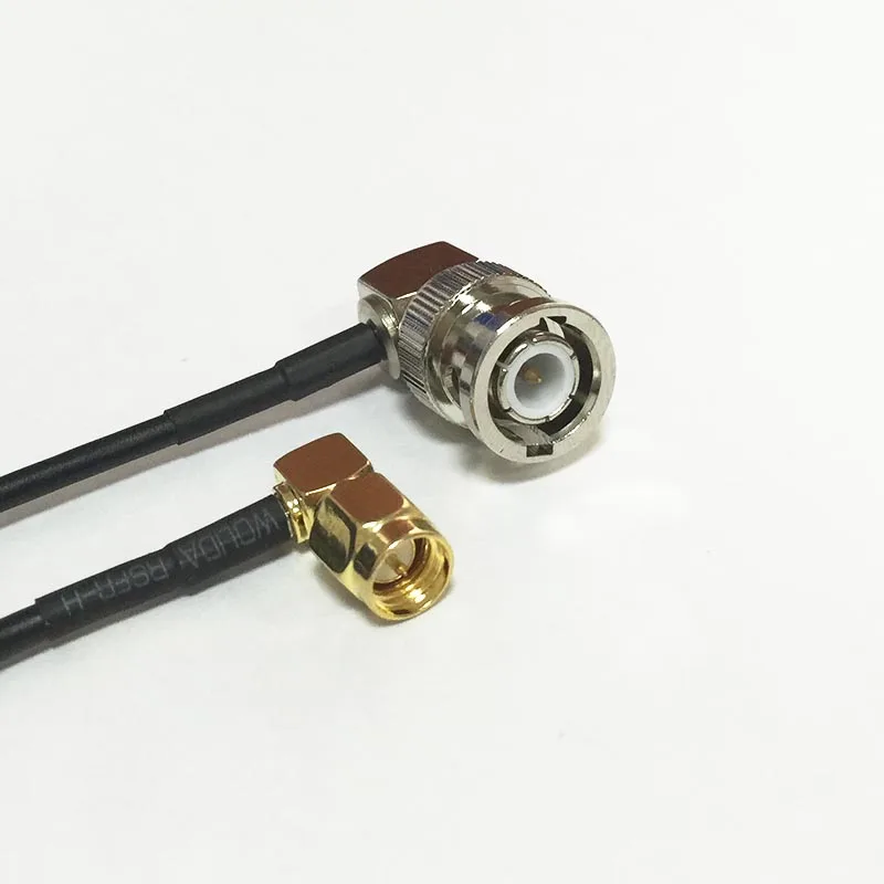 New Modem Coaxial Cable BNC Male Plug Right Angle  Switch SMA Male  Right Angle Connector RG174 Cable 20CM 8