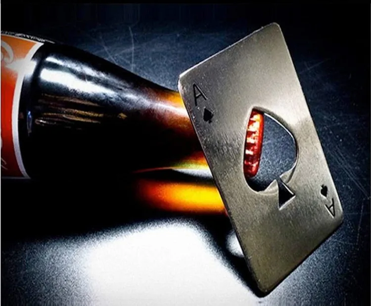 

Creative Poker Card Beer Bottle Opener Stainless Steel Credit Card Bottle Opener Card of Spades Bar Tool