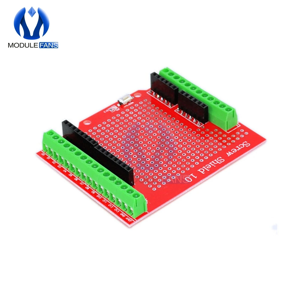 Proto Винт Щит Собранный прототип терминал Плата расширения модуль для Arduino IO I/O UNO R3 MEGA2560 Двусторонняя SMT припоя