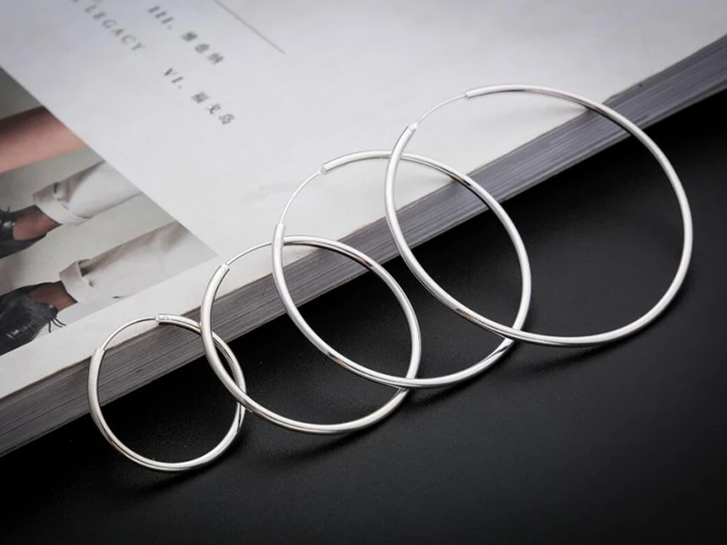 sinya circle ring hoop earring in 925 sterling silver ED0348E (7)