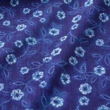 Полметра японская хлопчатобумажная ткань Лоскутная стеганая ткань Текстиль для шитья Индиго стиль цветок B