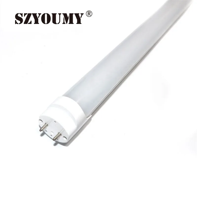 SZYOUMY 50 шт. SMD 2835 светодио дный трубки T8 G13 85-265 В 22 Вт 1200 мм свет Флюоресцентный светильник 18 Вт 4ft светодио дный трубки доступны R17D