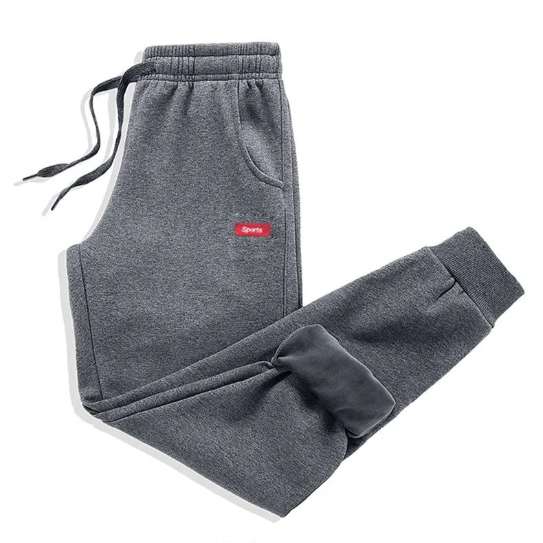 5XL Men's Sweatpants Winter Warm Harem Fleece Pants Male Plus Size Cotton Sports Trousers Jogger Pencil Pants GYMS 2019 Spring 6