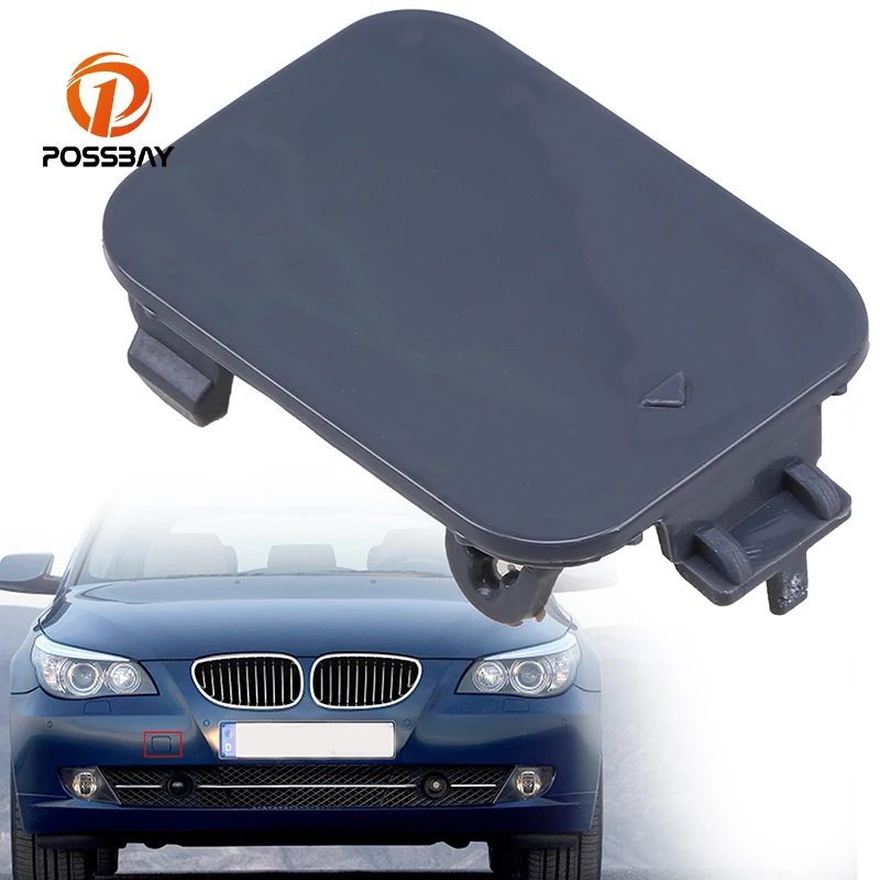 POSSBAY ABS البلاستيك الجبهة الوفير العين سحب شريط غطاء السحب هوك كاب صالح لل BMW 5-سلسلة E60 تجميل 2005-2009 شريط السحب غطاء