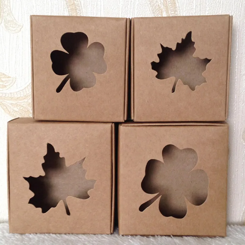 25pcs/lot 7.5*7.5*3 cm Kraft Paper Custom Gift Packaging Box Craft Package for Handmade Soap/Candy Product Free shipping HPP046