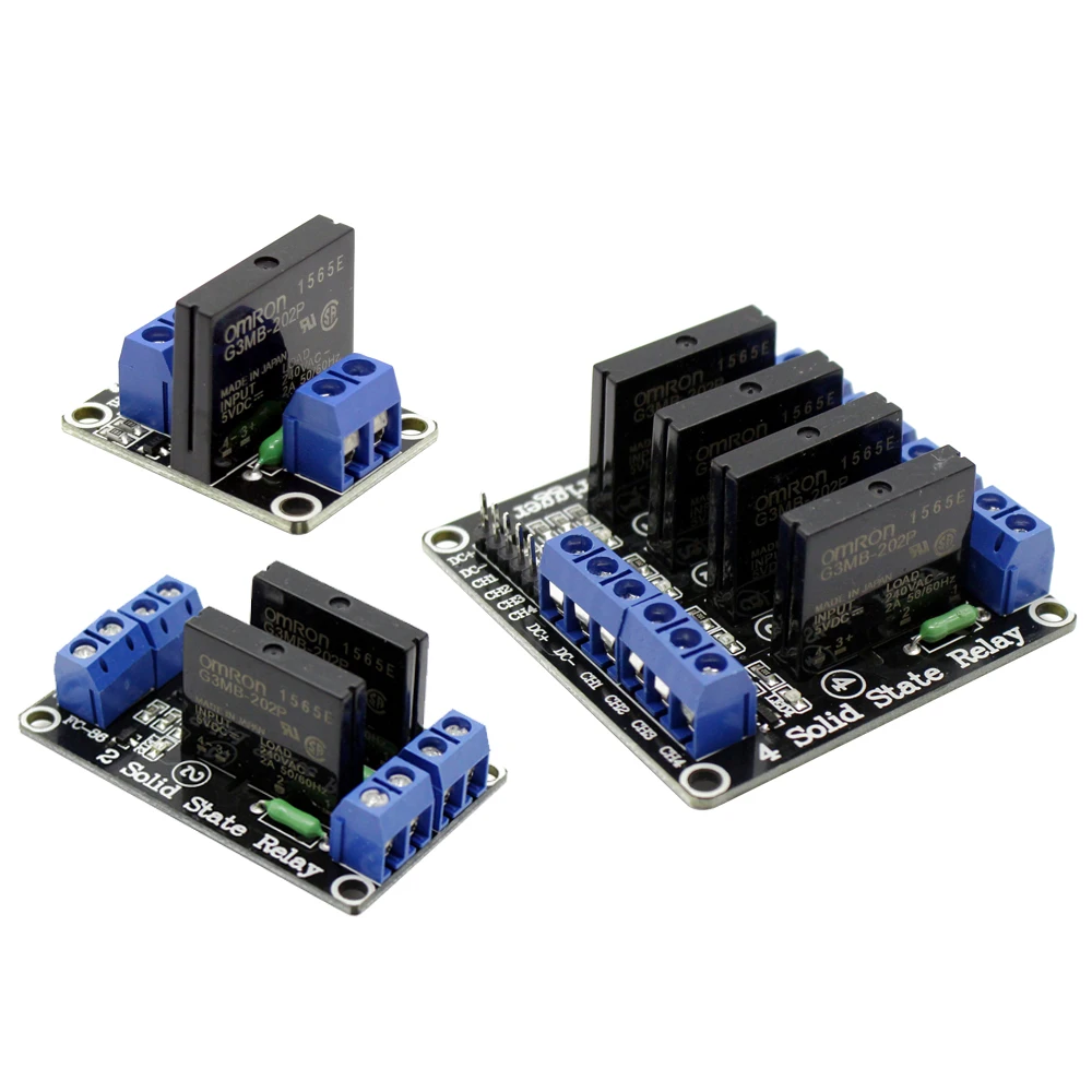 1/2/4 канала 5 В DC релейный модуль твердотельный низкий уровень G3MB 202P реле SSR AVR DSP для