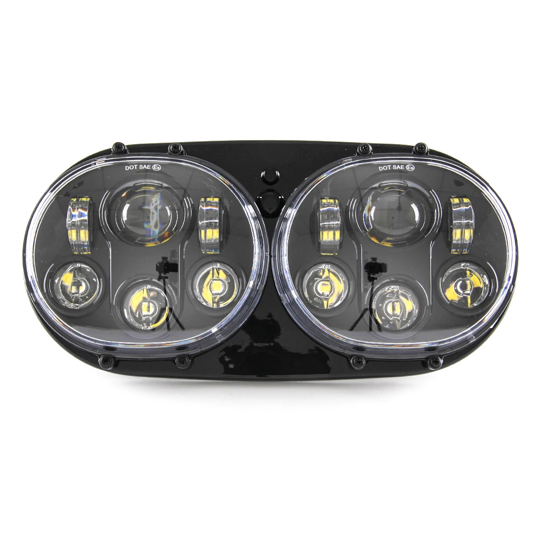 

LED Dual Headlight 5.75 5-3/4" LED Daymaker Projector Hi/Low Beam Driving Light for Harley Road Glide Ultra Road Glide FLTR/CVO
