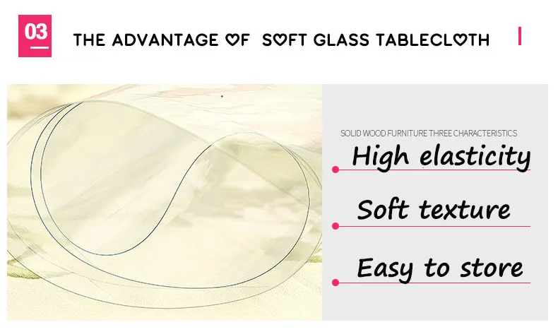 0,23 ПВХ мягкие скатерти прозрачный водонепроницаемый чехол маслостойкая круглая стеклянная Скатерть украшения для кухни коврик для стола