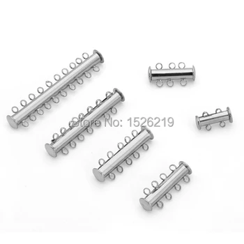 

10pcs/lot 2/3/4/5/7/10 rowsRhodium Color Magnetic Clasps magnet clasps For Necklace Bracelet Chain F786