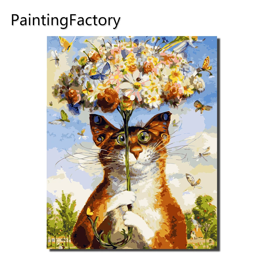 

PaintingFactory Framed Painting By Numbers Animal Pictures Canvas Painting For Living Room Wall Art Home Decor