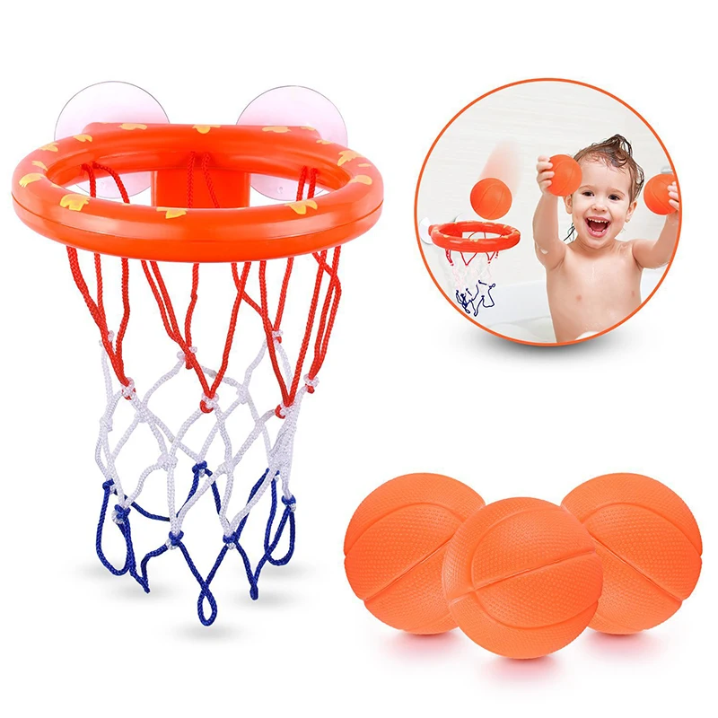 Игрушки для ванной комнаты пластиковая Ванна стрелялка, игрушка набор Баскетбол присоски мини с обручем шарики детский баскетбол игрушки подарок