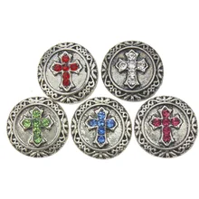 10 шт./лот ювелирные застежки-пуговицы Любовь Оснастки крест ювелирные изделия черный Пресс Кнопки fit 18 мм/20 мм браслет с застежкой