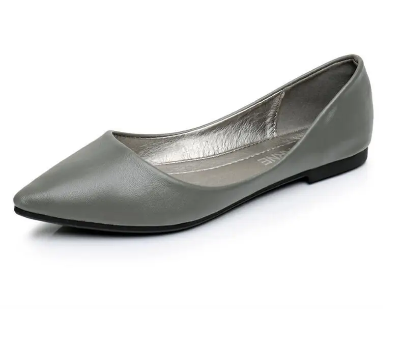 Г. Женские сандалии, обувь женские туфли на плоской подошве из искусственной кожи, модные Прошитые вручную кожаные лоферы, женская обувь с отверстиями женская обувь на плоской подошве, M303 - Цвет: Серый