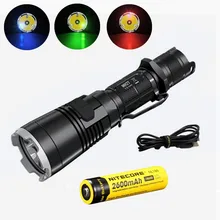 Nitecore MH27 Светодиодный Фонарик Cree XP-L ПРИВЕТ V3 1000LM RGB Высокий Яркий СВЕТОДИОДНЫЙ Водонепроницаемый Фонарик Ж/Nitecore NL186 18650 2600 мАч батареи