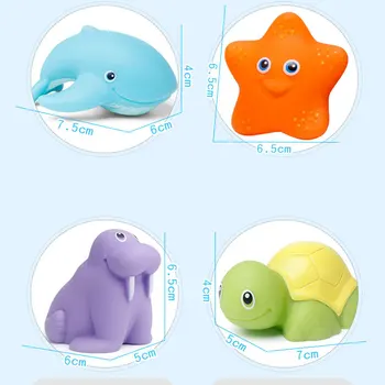 

Children Kids Swimming Toys Set Pick Up Fish Games Color Change Water Bath Fishing Net Bag NSV775