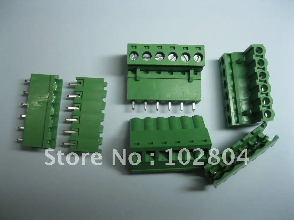 

Green 6 pin 5.08mm Screw Terminal Block Connector Pluggable Type Brand New HOT Sale High Quality 10 Pcs Per Lot