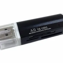 USB 2.0 все в одном чтения карт памяти для MICRO-SD SD SDHC M2 MMC-черный