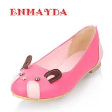 ENMAYDA Flats Shoes Spring and Autumn Poninted Toe Flats Shoes 4 Colors White Shoes font b