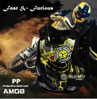 

Motorcycle Motocross Chest & Back Protector Armour Vest Racing Guard Protection