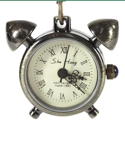 Бронзовый тон часы дизайнер Цепочки и ожерелья кварцевые часы+ цепь