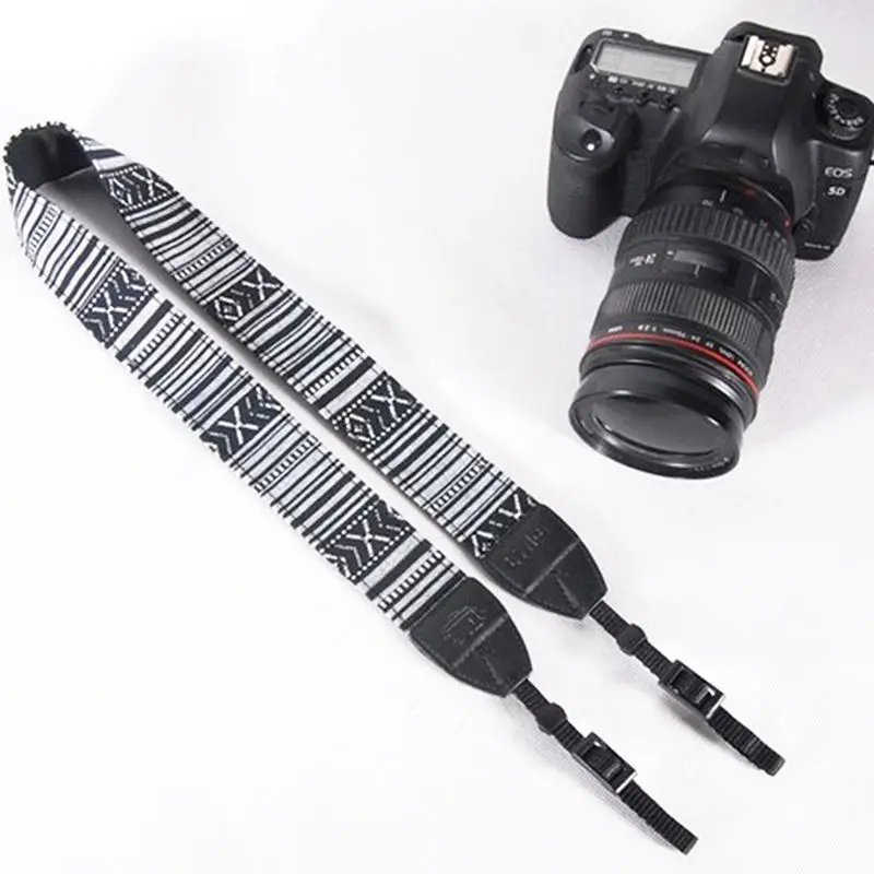 Retro Vintage style stripe camera shoulder neck strap for Sony Nikon Canon 39in Camera Strap