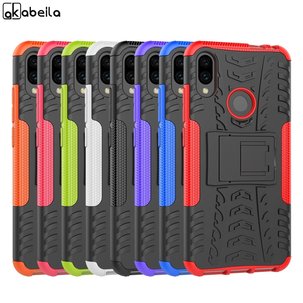 

For Xiaomi Redmi Note 7 Case note7 TPU+PC Silicone Kickstand Cover Armor Case for Xiaomi Redmi Note 7 Pro Cover Bumper 6.3 inch