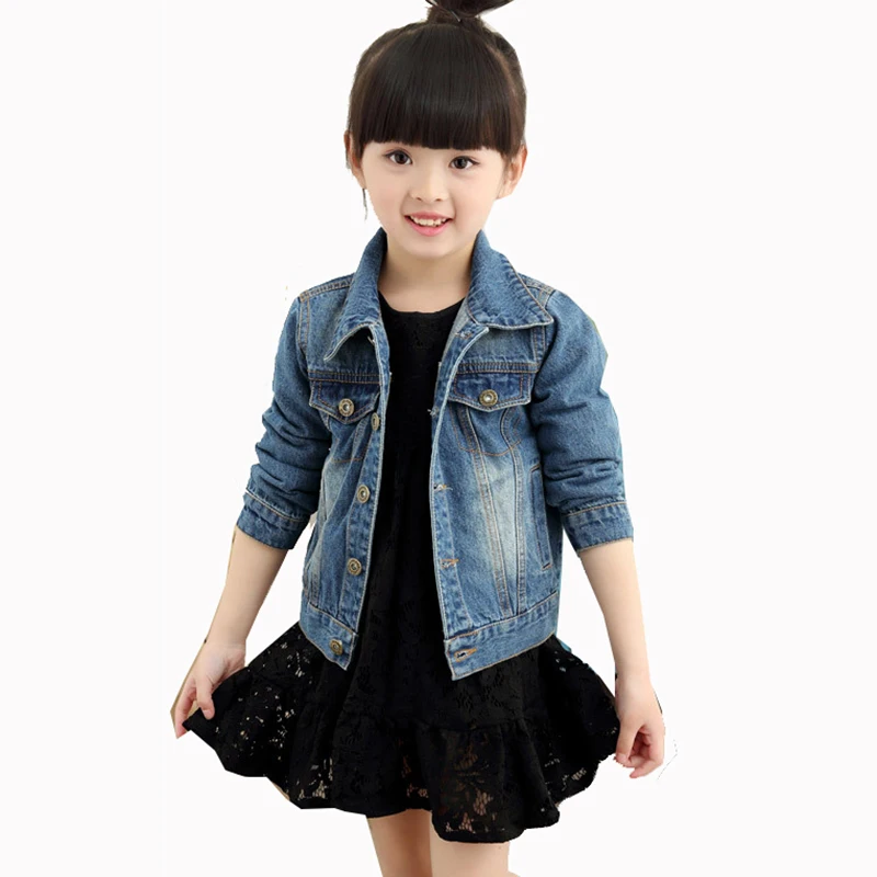 New Spring Autumn Teenager Girls Denim Jackets Coats Clothes For Girl