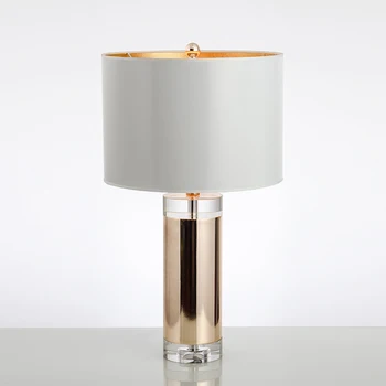

SGROW Modern Crystal Lamp Table Light Fixture for Living Room Bedroom Luminaria de mesa American Styl Decoration Metal Tafellamp