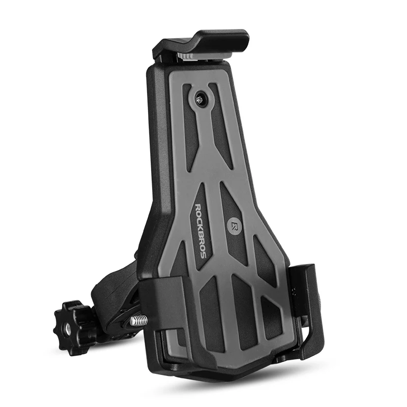 ROCKBROS велосипедная подставка для телефона велосипедный руль регулируемый держатель для мобильного телефона кронштейн универсальные аксессуары для велосипеда - Цвет: Black Gray