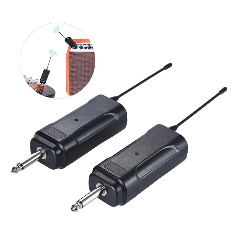 

Guitar Wireless Audio Transmitter Receiver With Adapter 200-271MHz for Electric Guitar Bass Violin Long Transmission Range