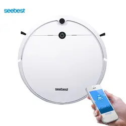 Seebest D752 Wi Fi приложение управление робот пылесосы для автомобиля с мокрой уборки и гироскоп планируется чистый маршрут, расписание