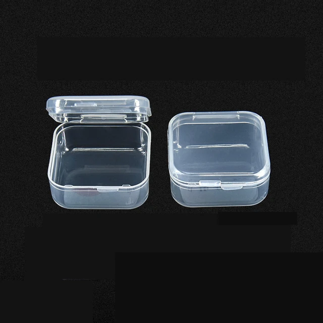 3pcs Lot Clear Lidded Mini Square Plastic Earplug Box For Storage 3pcs Lot Clear Lidded Mini Square Plastic Earplug Box For Storage Coin Small Parts Jewelry