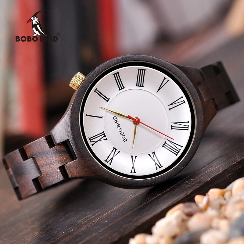 BOBO BIRD V Q11 деревянные женские часы Уникальные кварцевые римские цифровые наручные