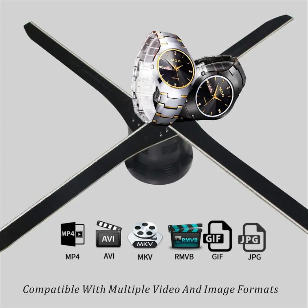 TBDSZ 56CM hologram fan light with wifi APP control 3D Hologram Advertising projector Display LED Fan Holographic Imaging menu TBDSZ 56CM hologram fan light with wifi APP control 3D Hologram Advertising projector Display LED Fan Holographic Imaging menu