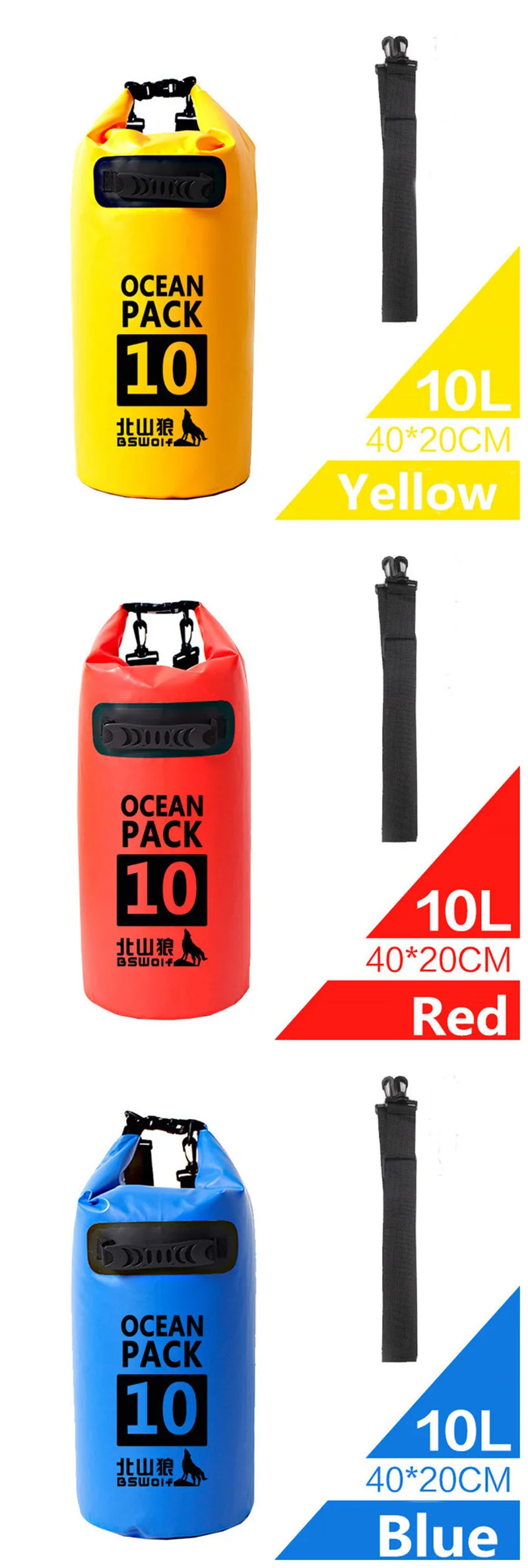 5L 10L Water Bag Waterproof Dry Bag Camping Dry Bag for Outdoor Travel Rafting Drifting Swimming Hiking Waterbag Travel Kits (11)